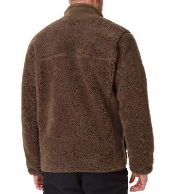Men's Winter Pass Fleece Full-Zip Jacket Winter Pass&trade; Fleece Full Zip | 522 | L, Olive Green, Black, back