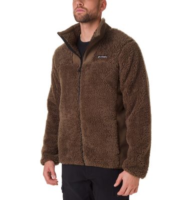 Men's Winter Pass Fleece Full-Zip Jacket Winter Pass&trade; Fleece Full Zip | 522 | L, Olive Green, Black, front