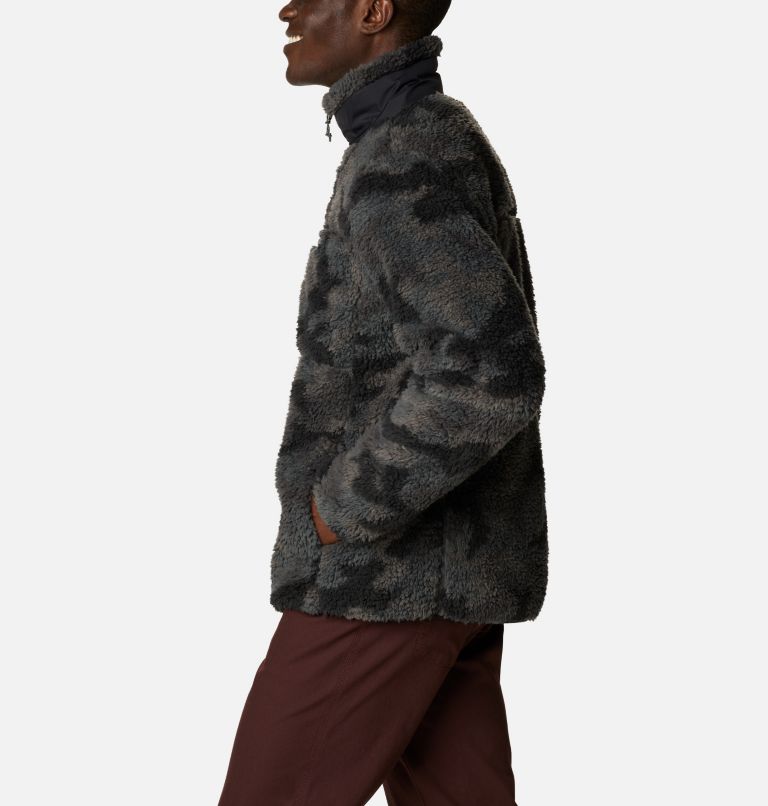 Men's Winter Pass Printed Fleece Jacket, Color: Black Camo