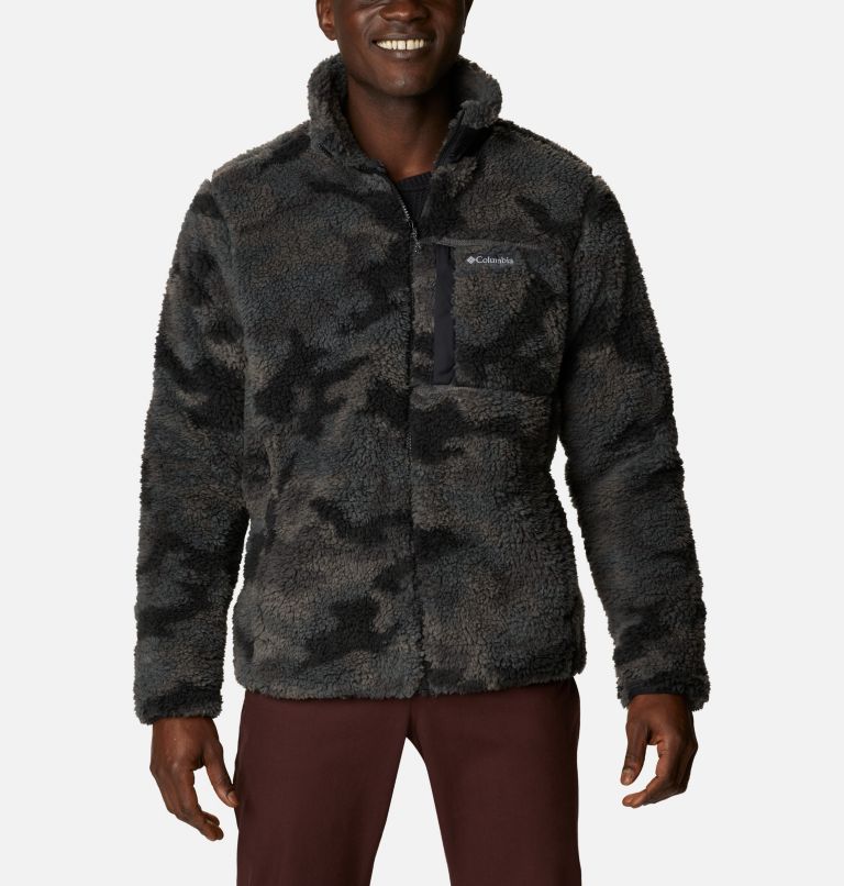 Winter Pass Print Fleece Full Zip | 010 | S, Color: Black Camo, image 1