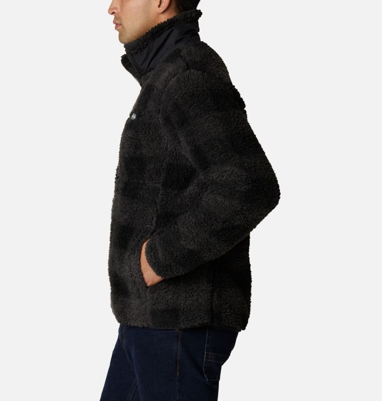 Thumbnail: Men's Winter Pass Printed Fleece Jacket, Color: Black Check, image 3
