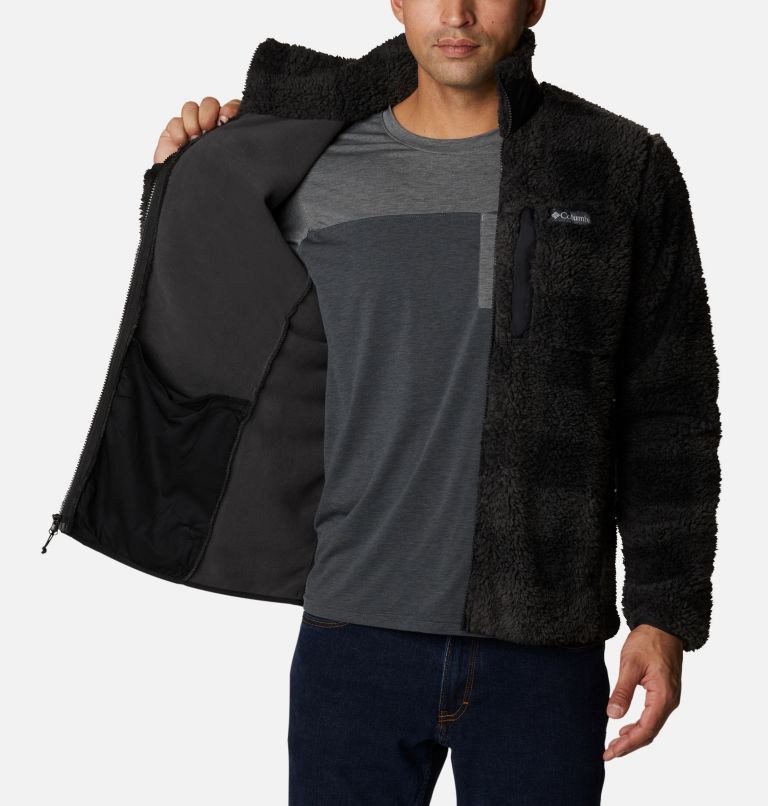 Thumbnail: Men's Winter Pass Printed Fleece Jacket, Color: Black Check, image 5