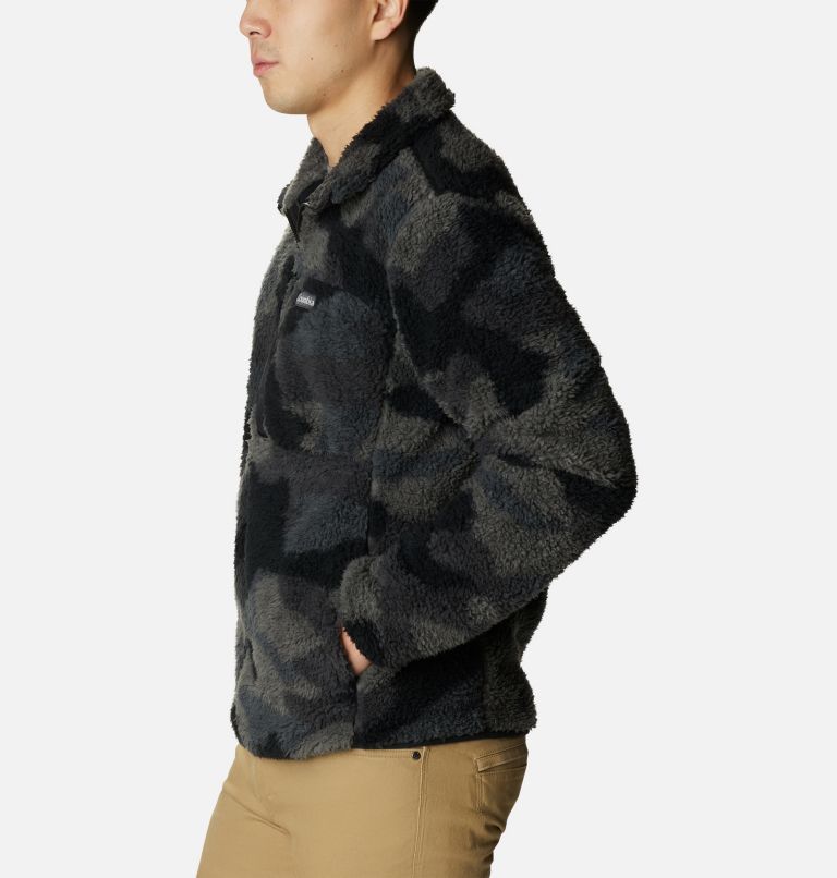 Thumbnail: Men's Winter Pass Printed Fleece Jacket, Color: Black Mod Camo, image 3