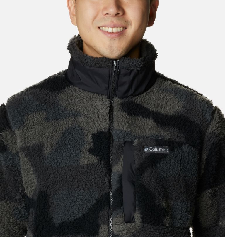 Thumbnail: Men's Winter Pass Printed Fleece Jacket, Color: Black Mod Camo, image 4
