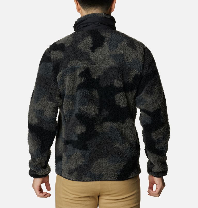 Men's Winter Pass Printed Fleece Jacket, Color: Black Mod Camo, image 2