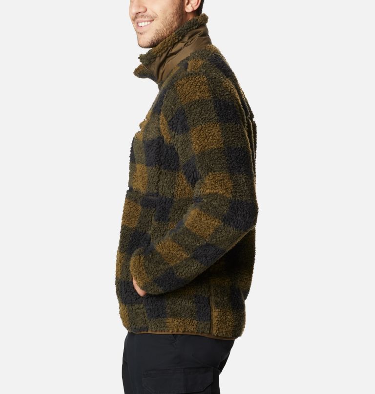 Winter Pass Print Fleece Full Zip | 319 | XXL, Color: Olive Green Check, image 3