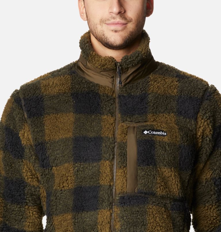 Winter Pass Print Fleece Full Zip | 319 | XXL, Color: Olive Green Check, image 4