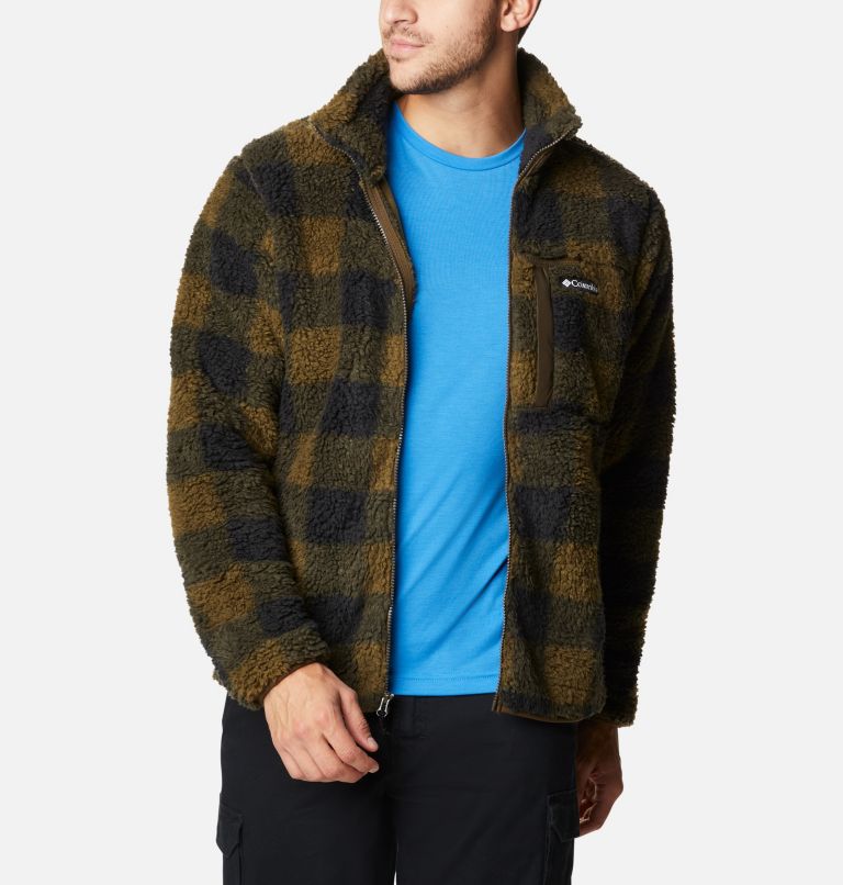 Winter Pass Print Fleece Full Zip | 319 | XXL, Color: Olive Green Check, image 6
