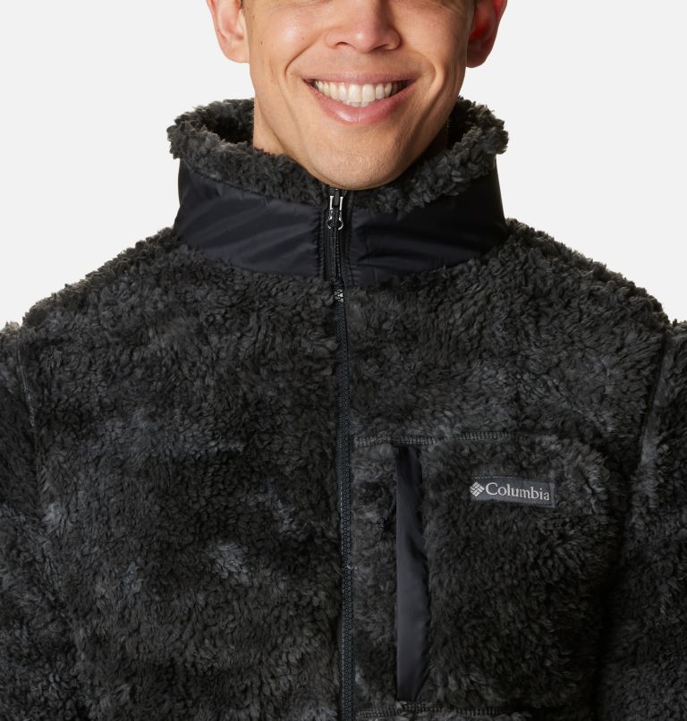 Winter Pass Print Fleece Full Zip, Color: Black Coastline, image 4
