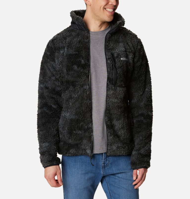 Winter Pass Print Fleece Full Zip, Color: Black Coastline, image 6