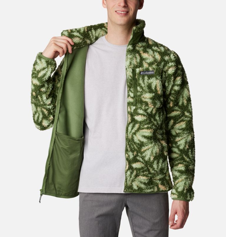 Winter Pass Print Fleece Full Zip, Color: Canteen Areca Print, image 5