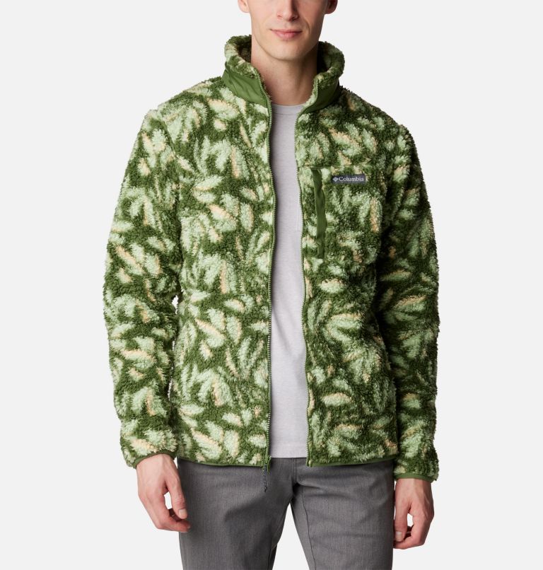 Winter Pass Print Fleece Full Zip, Color: Canteen Areca Print, image 6