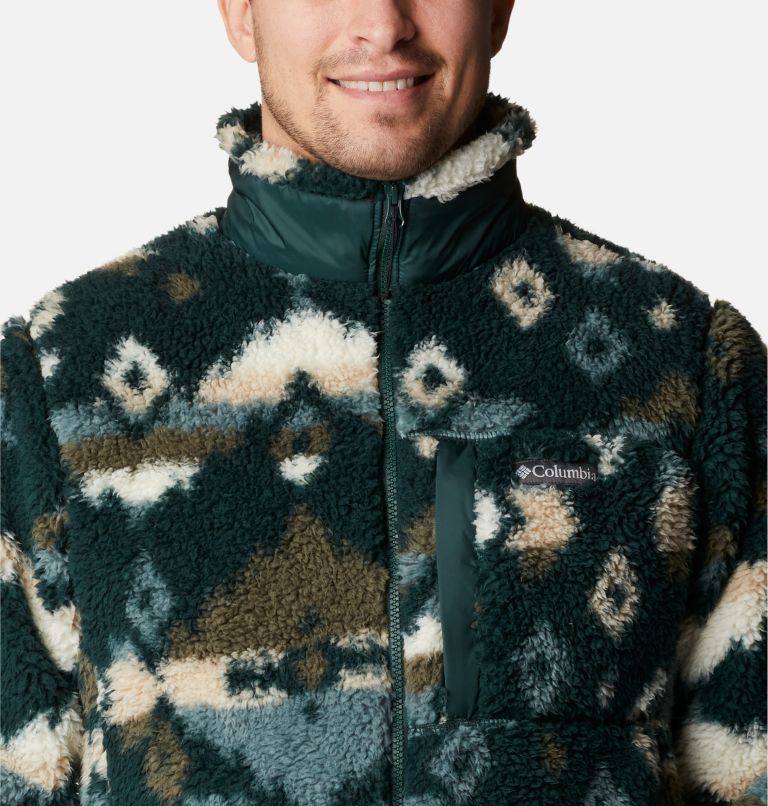 Winter Pass Print Fleece Full Zip | 370 | XS, Color: Spruce Rocky Mountain Print, image 4
