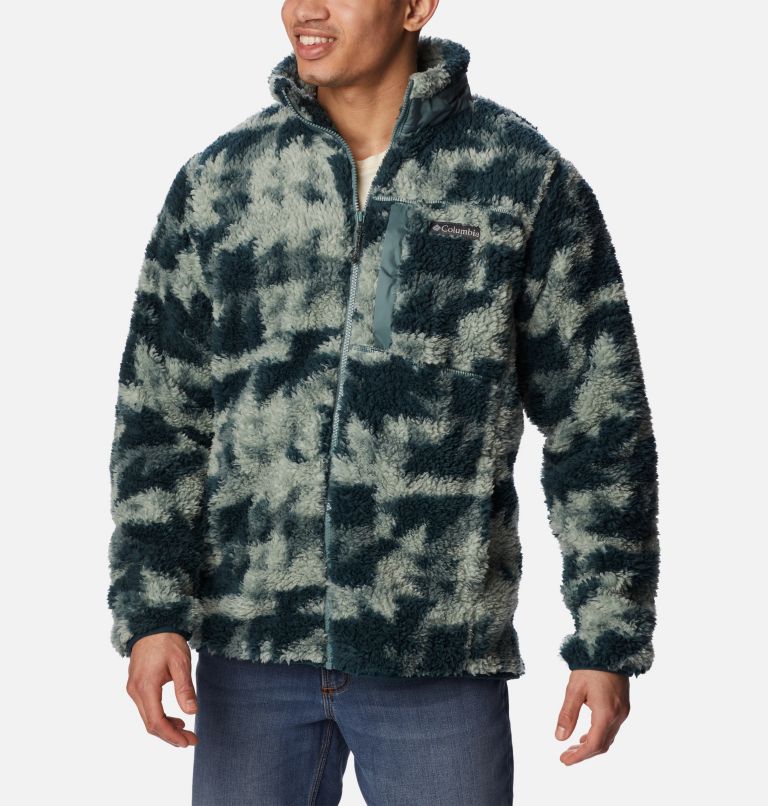 Thumbnail: Veste Polaire Sherpa Winter Pass Homme, Color: Night Wave Quilted Print, image 1