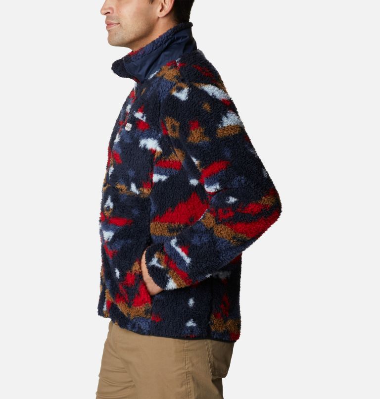 Winter Pass Print Fleece Full Zip | 464 | XS, Color: Collegiate Navy Rocky Mountain Print, image 3