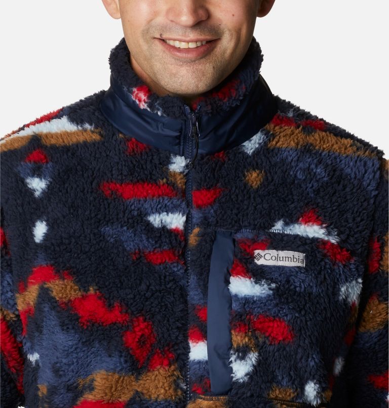 Winter Pass Print Fleece Full Zip | 464 | XS, Color: Collegiate Navy Rocky Mountain Print, image 4