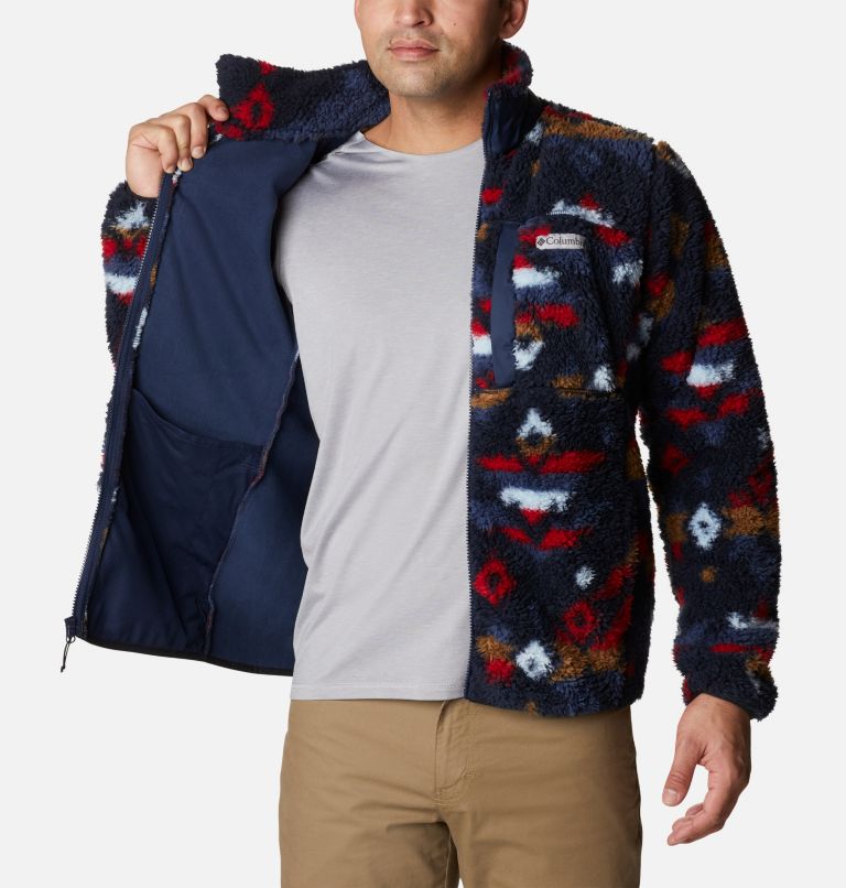 Winter Pass Print Fleece Full Zip | 464 | XS, Color: Collegiate Navy Rocky Mountain Print, image 5