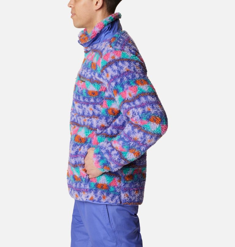 Thumbnail: Veste Polaire Sherpa Winter Pass Homme, Color: Purple Lotus Camp Blanket, image 3