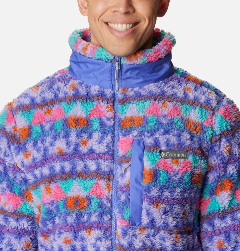 Winter Pass Print Fleece Full Zip | 546 | S, Color: Purple Lotus Camp Blanket, image 4