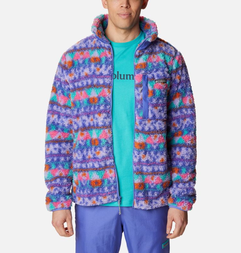 Winter Pass Print Fleece Full Zip | 546 | L, Color: Purple Lotus Camp Blanket, image 6