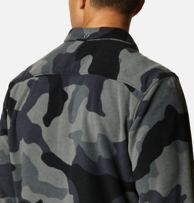 Men's Flare Gun Fleece Over Shirt, Color: Black Mod Camo Print, image 5