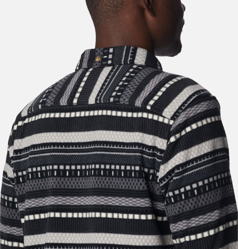 Flare Gun Fleece Over Shirt | 017 | XXL, Color: Shark Apres Stripe Print, image 5