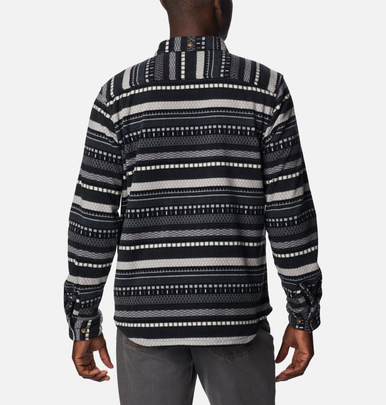 Flare Gun Fleece Over Shirt | 017 | XXL, Color: Shark Apres Stripe Print, image 2