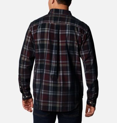 Camisa de pana Flare Gun para hombre Flare Gun&trade; Corduroy Shirt | 010 | S, Black Plaid, back