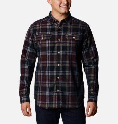Camisa de pana Flare Gun para hombre Flare Gun&trade; Corduroy Shirt | 010 | S, Black Plaid, front