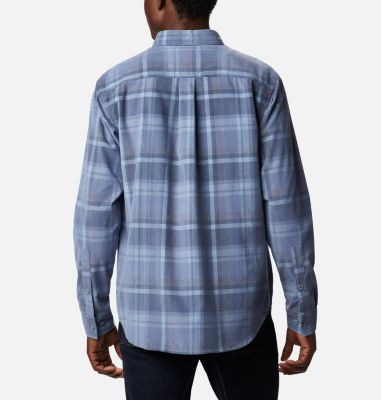 Camisa de pana Flare Gun para hombre Flare Gun&trade; Corduroy Shirt | 010 | S, Bluestone Plaid, back