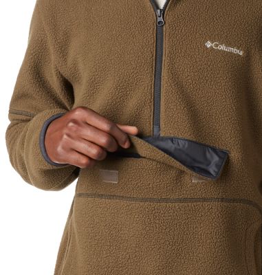 mens pullover sherpa hoodie