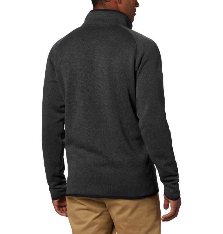 Chandail en laine polaire à demi-fermeture éclair Canyon Point pour homme, Color: Black, image 2