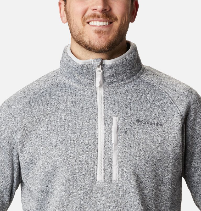 Chandail en laine polaire à demi-fermeture éclair Canyon Point pour homme, Color: Nimbus Grey, image 4