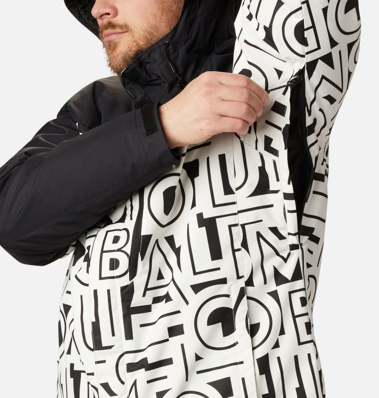 Men's Whirlibird IV Interchange Jacket, Color: White Typo, Black, image 6