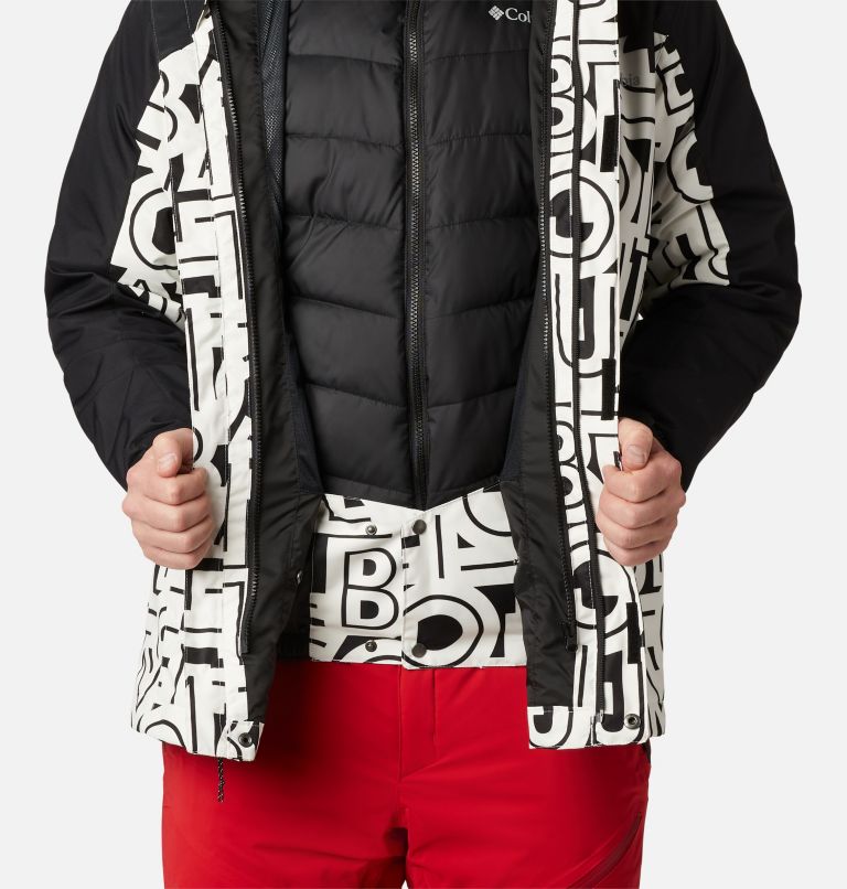 Men's Whirlibird IV Interchange Jacket, Color: White Typo, Black, image 9