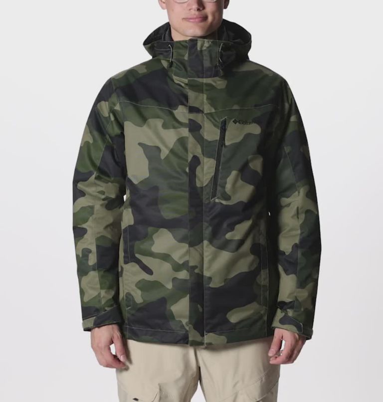 Men's Whirlibird IV Interchange Jacket, Color: Stone Green Mod Camo Print