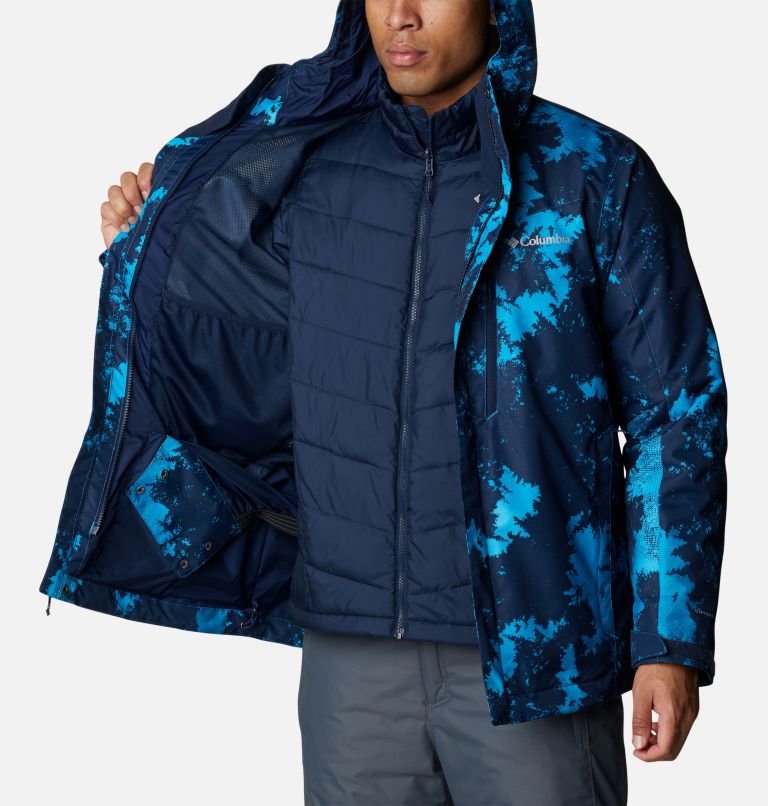 Men's Whirlibird IV Interchange Jacket, Color: Compass Blue Lookup Print, image 7
