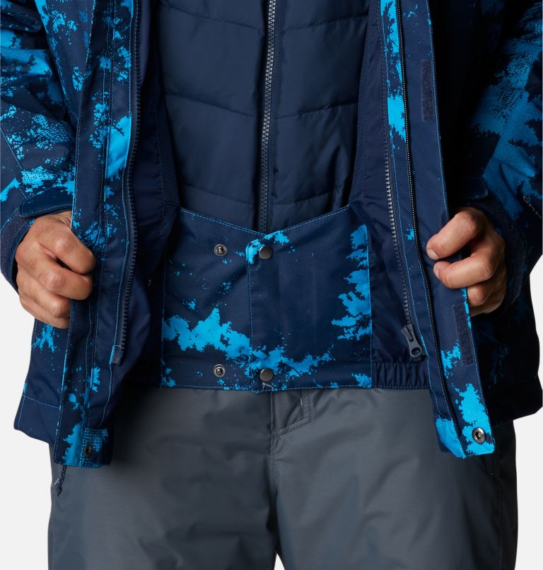 Men's Whirlibird IV Interchange Jacket, Color: Compass Blue Lookup Print, image 11