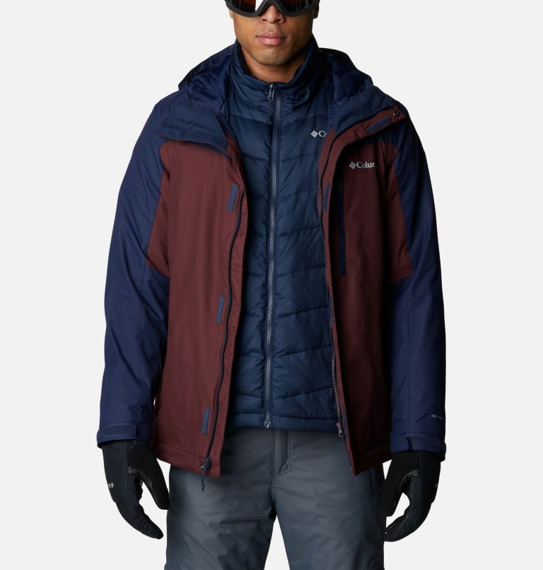 Thumbnail: Men's Whirlibird IV Interchange Jacket - Tall, Color: Elderberry, Collegiate Navy, image 15