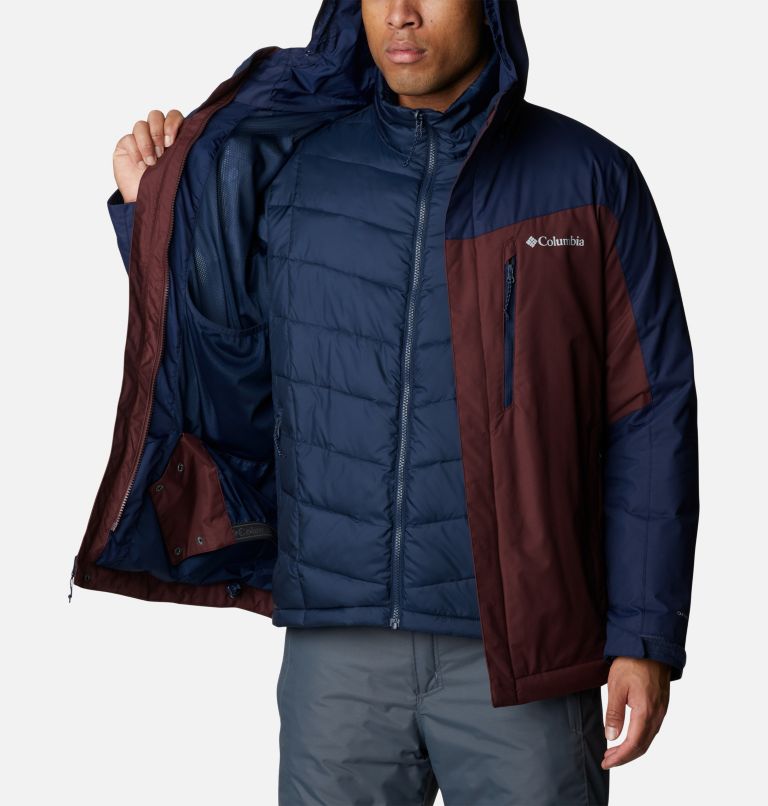 Thumbnail: Men's Whirlibird IV Interchange Jacket - Tall, Color: Elderberry, Collegiate Navy, image 7