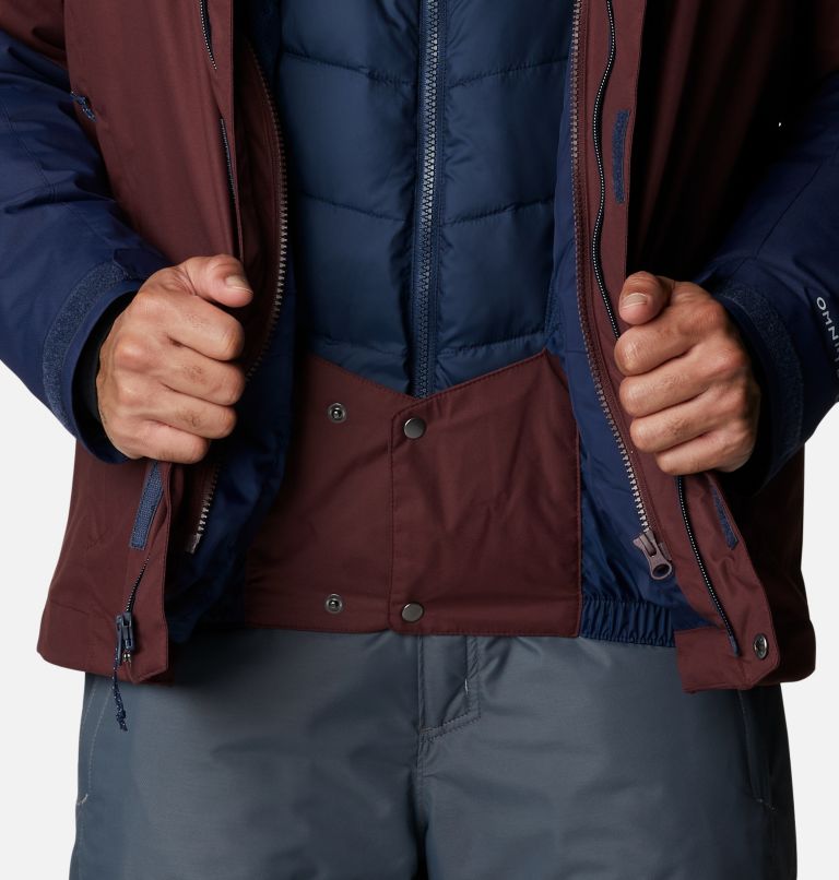 Thumbnail: Men's Whirlibird IV Interchange Jacket - Tall, Color: Elderberry, Collegiate Navy, image 11
