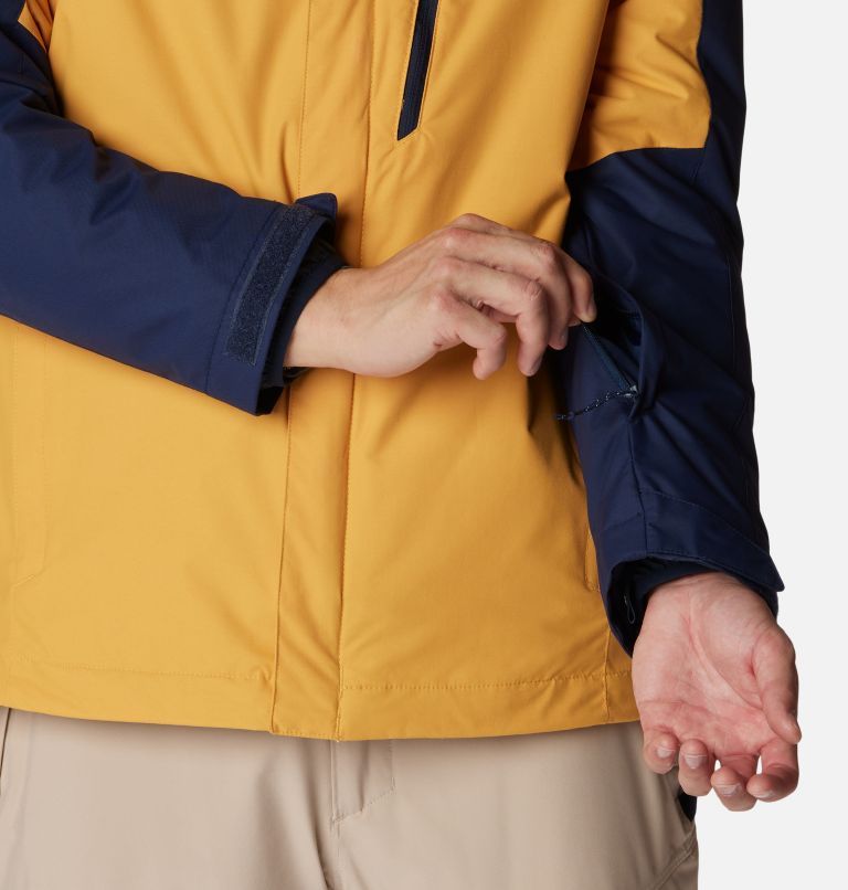 Men's Whirlibird IV Interchange Jacket, Color: Raw Honey, Collegiate Navy, image 12