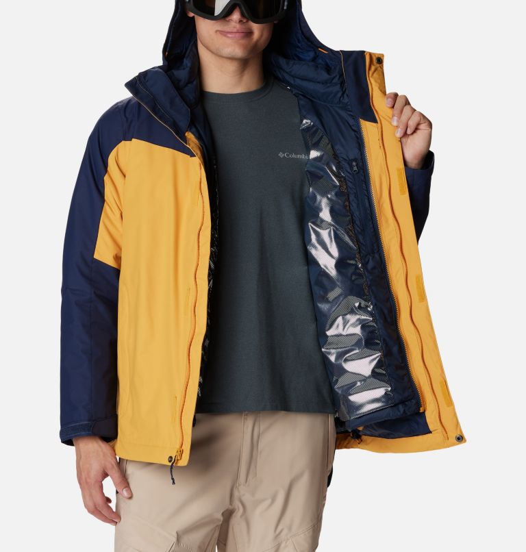 Men's Whirlibird IV Interchange Jacket, Color: Raw Honey, Collegiate Navy, image 5
