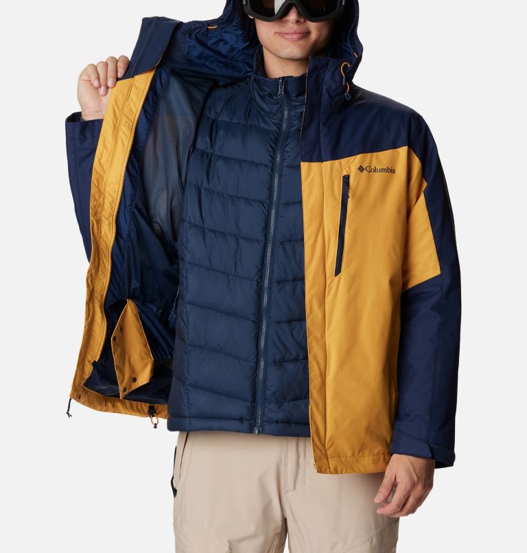 Thumbnail: Men's Whirlibird IV Interchange Jacket, Color: Raw Honey, Collegiate Navy, image 8
