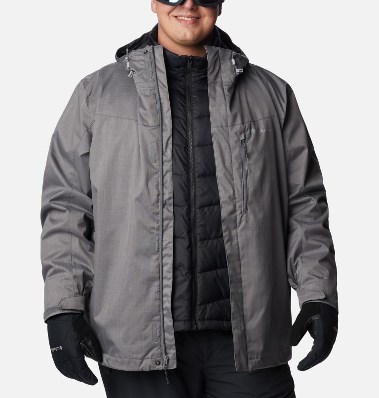 Thumbnail: Men's Whirlibird IV Interchange Jacket - Big, Color: City Grey Melange, image 13