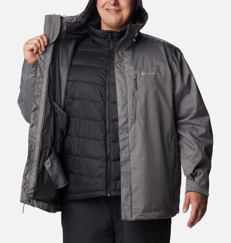 Thumbnail: Men's Whirlibird IV Interchange Jacket - Big, Color: City Grey Melange, image 6