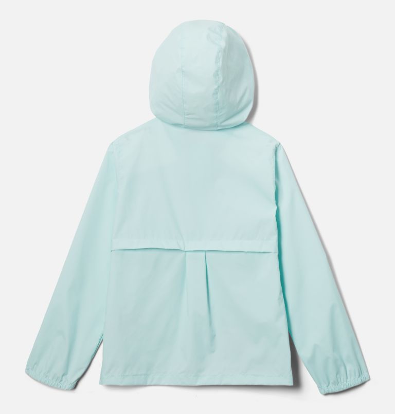 Girls Kids Switchback Rain Jacket Lightweight Waterproof Windproof Front Zip Hoodie Coat Outwear