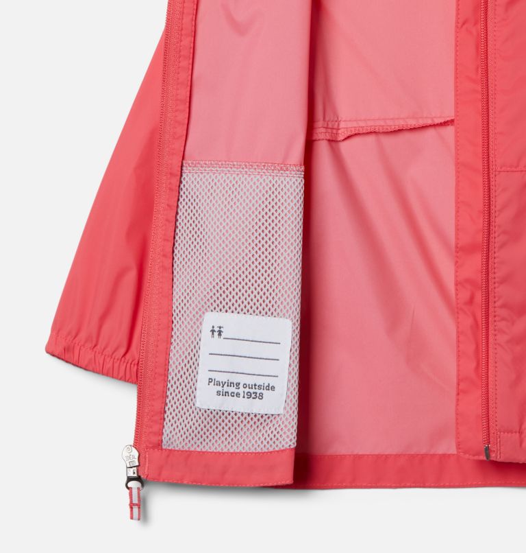 Thumbnail: Girls' Toddler Switchback II Rain Jacket, Color: Bright Geranium, image 3