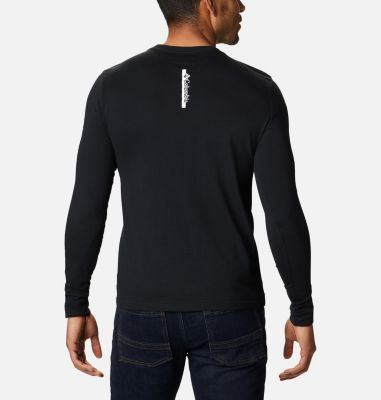 Camiseta de manga larga estampada Columbia Lodge&trade; para hombre Columbia Lodge&trade; LS Graphic Tee | 011 | S, Black CSC Bar Split, back