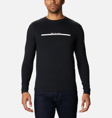 Camiseta de manga larga estampada Columbia Lodge&trade; para hombre Columbia Lodge&trade; LS Graphic Tee | 011 | S, Black CSC Bar Split, front